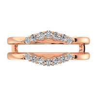 Thumbnail for 10K Rose Gold 1/3 Ct.Tw. Diamond Chevron Guard Ring