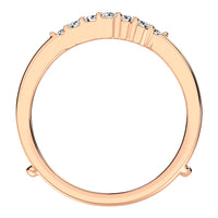 Thumbnail for 10K Rose Gold 1/3 Ct.Tw. Diamond Chevron Guard Ring