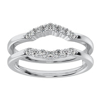 Thumbnail for 10K White Gold 1/3 Ct.Tw. Diamond Chevron Guard Ring