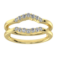 Thumbnail for 10K Yellow Gold 1/3 Ct.Tw. Diamond Chevron Guard Ring
