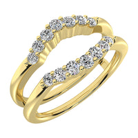 Thumbnail for 10K Yellow Gold 1/3 Ct.Tw. Diamond Chevron Guard Ring
