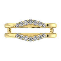 Thumbnail for 10K Yellow Gold 1/3 Ct.Tw. Diamond Chevron Guard Ring