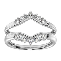 Thumbnail for 14K White Gold 3/8 Ct.Tw. Diamond Chevron Guard Ring