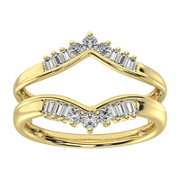 Thumbnail for 14K Yellow Gold 3/8 Ct.Tw. Diamond Chevron Guard Ring