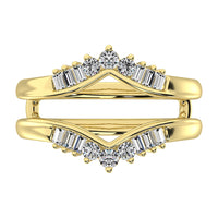 Thumbnail for 14K Yellow Gold 3/8 Ct.Tw. Diamond Chevron Guard Ring