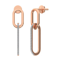 Thumbnail for 10K Rose Gold 1/6 Ct.Tw. Diamond Fashion Earrings