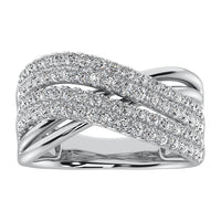 Thumbnail for 14K White Gold 1 Ct.Tw. Diamond Crossover Ring