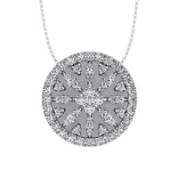 Thumbnail for 14K White Gold 1 Ct.Tw. Diamond Disc Fashion Pendant