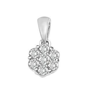 LADIES PENDANT 1/2 CT ROUND DIAMOND 14K YELLOW GOLD