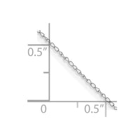 Thumbnail for 14k White .42mm Gold Carded Curb Chain