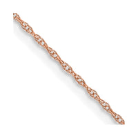 Thumbnail for 14k  Rose Gold .6 mm Carded Cable Rope Chain