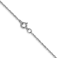 Thumbnail for 14k White Gold .6 mm Carded Cable Rope Chain
