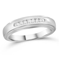 Thumbnail for MEN'S BAND 1/6 CT ROUND DIAMOND 10K WHITE GOLD
