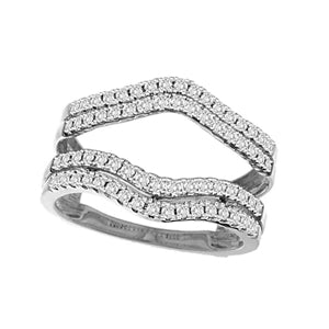 LADIES ENHANCERS WRAPS 1/2 CT ROUND DIAMOND 14K WHITE GOLD