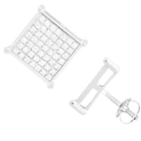 Thumbnail for YUVA EARRINGS 1/10 CT ROUND DIAMOND 10K SILVER