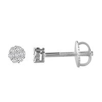 Thumbnail for LADIES EARRINGS 1/10 CT ROUND DIAMOND 10K WHITE GOLD