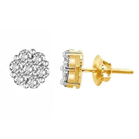 Thumbnail for LADIES EARRING 1 CT ROUND DIAMOND 14K YELLOW GOLD