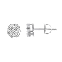 Thumbnail for LADIES EARRING 1 1/2 CT ROUND DIAMOND 14K WHITE GOLD