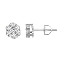 Thumbnail for LADIES EARRINGS 2 CT ROUND DIAMOND 14K WHITE GOLD
