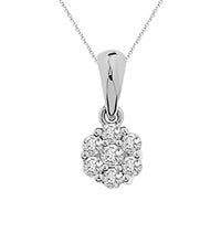 Thumbnail for LADIES PENDANT 1/6 CT ROUND DIAMOND 10K WHITE GOLD