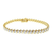 Thumbnail for LADIES BRACELET 3 CT ROUND DIAMOND 14K YELLOW GOLD