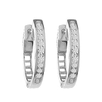 Thumbnail for LADIES HOOPS 2CT ROUND DIAMOND 10KT WHITE GOLD