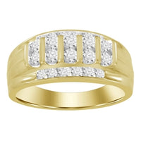 Thumbnail for MEN'S RING  SET 1 CT ROUND DIAMOND 10K YELLOW GOLD