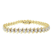 Thumbnail for LADIES BRACELET 5 CT ROUND DIAMOND 14K YELLOW GOLD