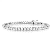 Thumbnail for LADIES BRACELET 3 CT ROUND DIAMOND 10K WHITE GOLD
