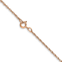 Thumbnail for 14k Rose Gold .7 mm Carded Cable Rope Chain