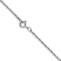 Thumbnail for 14k White Gold .7 mm Carded Cable Rope Chain