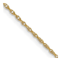 Thumbnail for 14k .7 mm Carded Cable Rope Chain