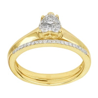 Thumbnail for LADIES BRIDAL RING SET 1/3 CT ROUND DIAMOND 10K ROSE GOLD