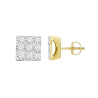 Thumbnail for MEN'S EARRINGS 1/4 CT ROUND DIAMOND 10K YELLOW GOLD