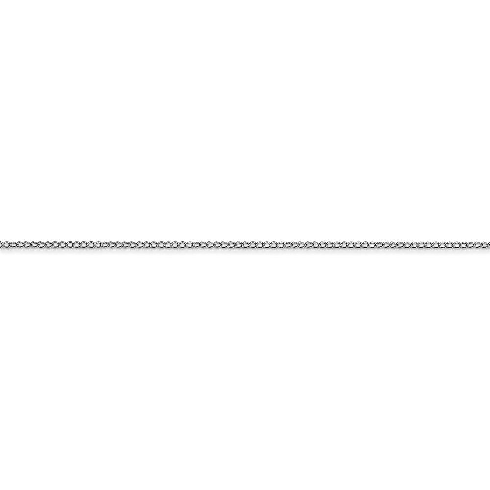14k White Gold .5mm Carded Curb Chain