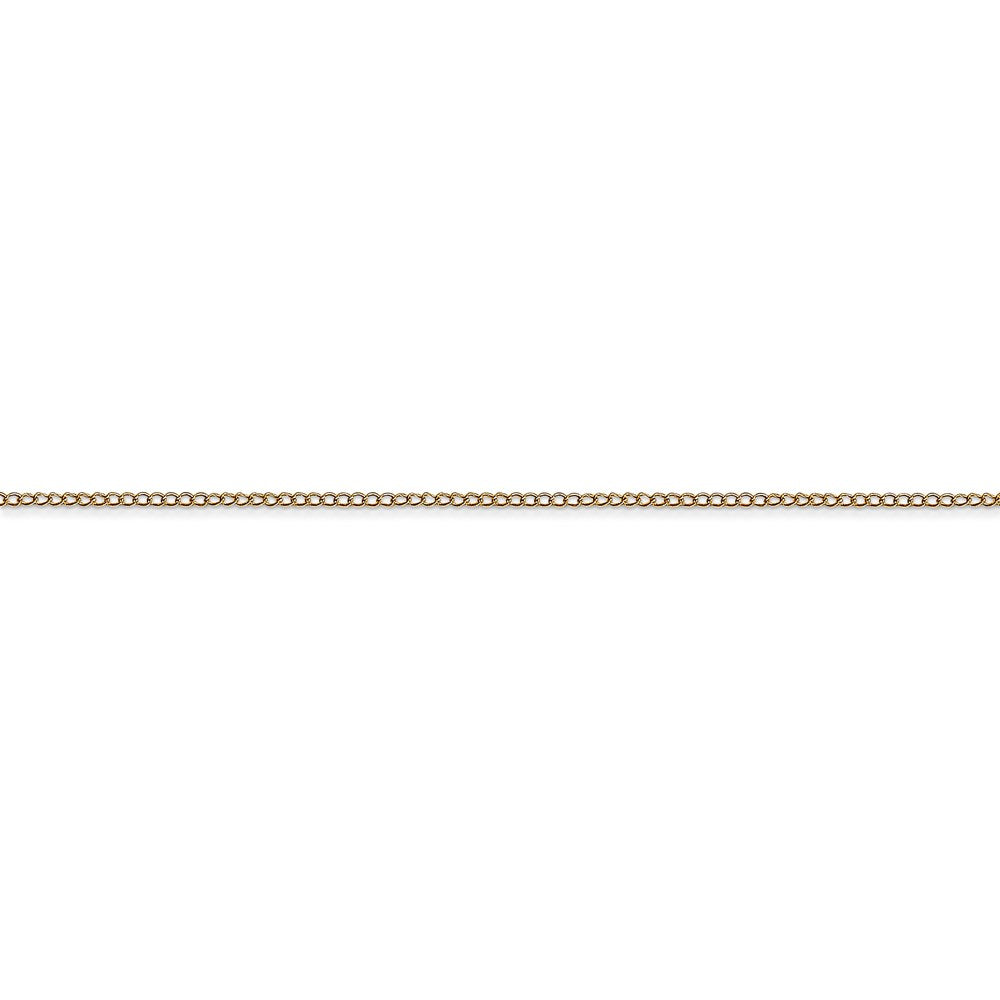 14k .5 mm Carded Curb Chain