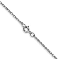 Thumbnail for 14k White Gold .95 mm Carded Cable Rope Chain