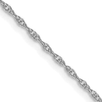 Thumbnail for 14k White Gold .95 mm Carded Cable Rope Chain