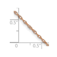 Thumbnail for 14k Rose Gold 1.15mm Carded Cable Rope Chain