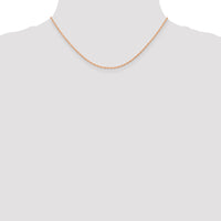 Thumbnail for 14k Rose Gold 1.15mm Carded Cable Rope Chain