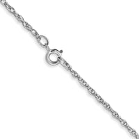 Thumbnail for 14K White Gold 1.15mm Carded Cable Rope Chain