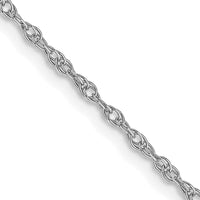 Thumbnail for 14K White Gold 1.15mm Carded Cable Rope Chain