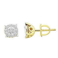 Thumbnail for LADIES SOLITAIRE STUD EARRING 1/3 CT ROUND DIAMOND 14K YELLOW GOLD (EXCELLENT QUALITY)