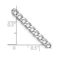 Thumbnail for 14k WG 3.35mm Semi-Solid Curb Chain