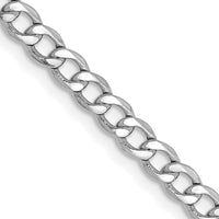 Thumbnail for 14k WG 3.35mm Semi-Solid Curb Chain
