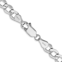Thumbnail for 14k WG 5.25mm Semi-Solid Curb Chain