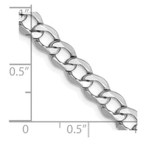 Thumbnail for 14k WG 5.25mm Semi-Solid Curb Chain