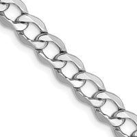 Thumbnail for 14k WG 5.25mm Semi-Solid Curb Chain