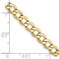 Thumbnail for 14k 5.25mm Semi-Solid Curb Chain