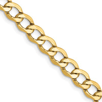 Thumbnail for 14k 5.25mm Semi-Solid Curb Chain
